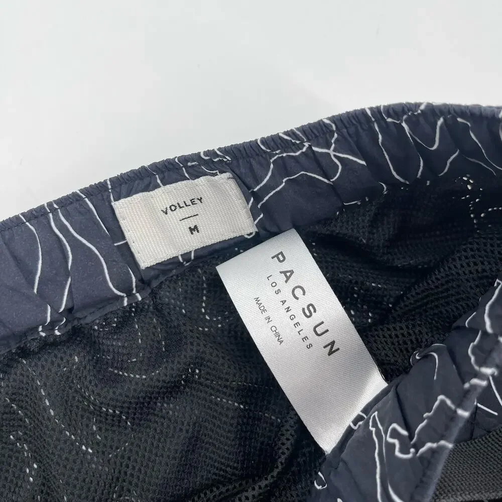 PACSUN Swim Trunks Size Medium Volley Summer Athleisure Shorts Netting *Damaged